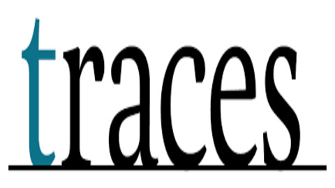 Logo amb fons blanc i lletres negres de traces